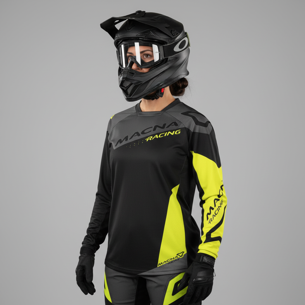 Macna Backyard-1 Nero/Giallo – Maglia Moto Cross Enduro Unisex