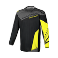Maglia cross Macna Backyard-1 Nero/Giallo fluo - vista frontale