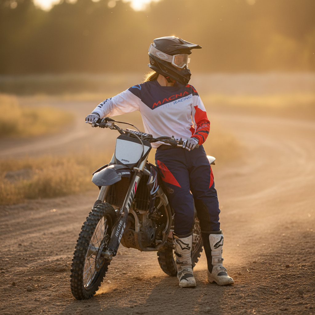 Macna Backyard-1 Grigio/Blu – Maglia Moto Cross Enduro Unisex