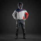 Macna Backyard-1 Grigio/Blu – Maglia Moto Cross Enduro Unisex