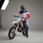 Macna Backyard-1 Grigio/Blu – Maglia Moto Cross Enduro Unisex