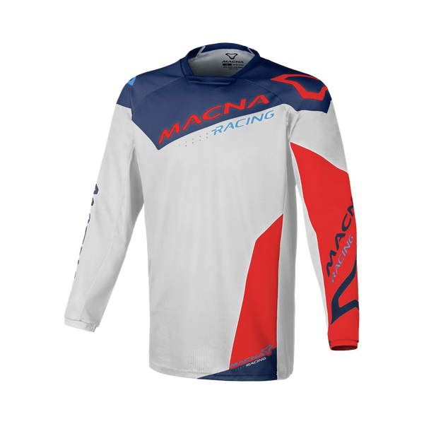 Maglia cross Macna Backyard-1 Grigio/Blu - vista frontale