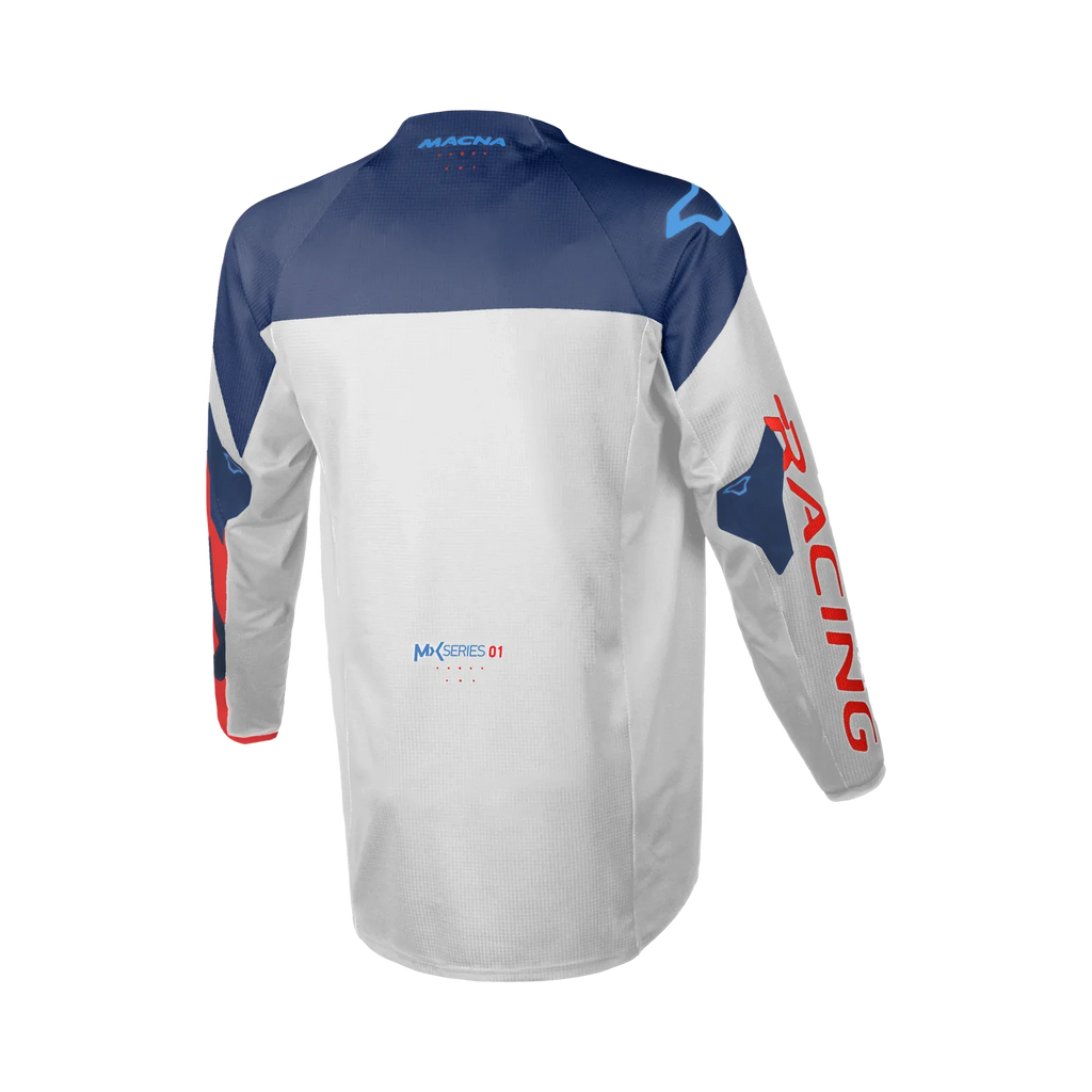 Maglia cross Macna Backyard-1 Grigio/Blu - vista posteriore