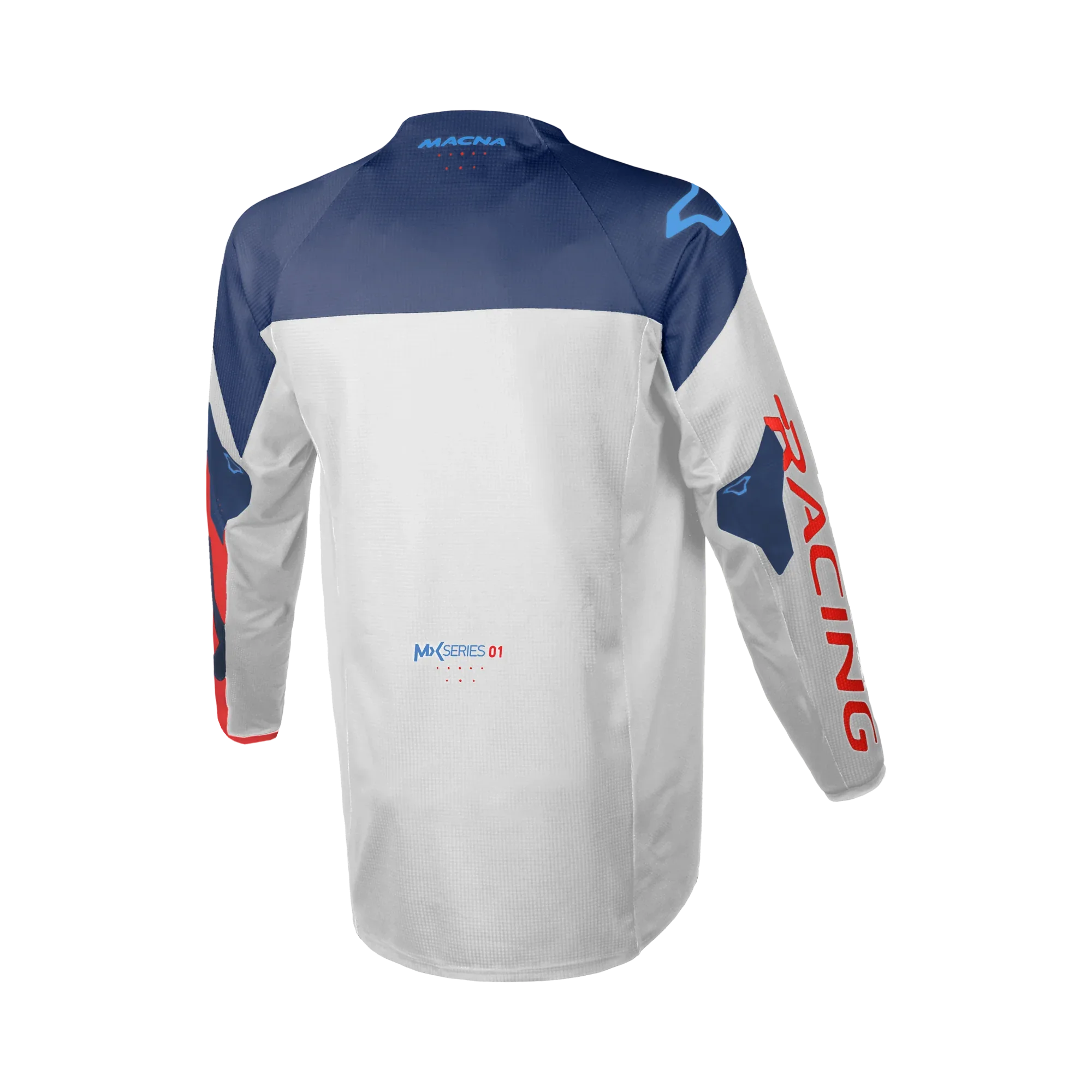 Maglia cross Macna Backyard-1 Grigio/Blu - vista posteriore