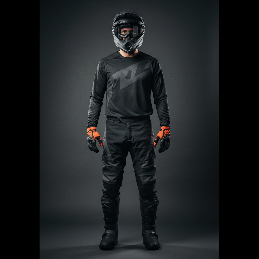 Macna Backyard-1 MX Schwarz/Orange – Cross-Handschuhe Herren