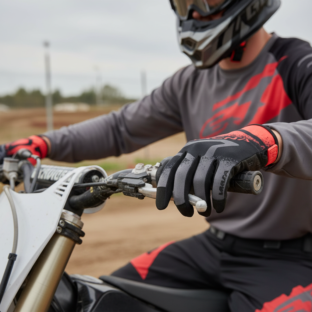 Macna Backyard-1 MX Nero/Rosso – Guanti Cross Enduro Uomo