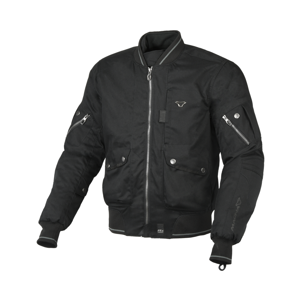 Macna Bastic Nero Opaco - Giacca Moto Bomber Urbana Impermeabile CE Classe A Uomo - vista 1