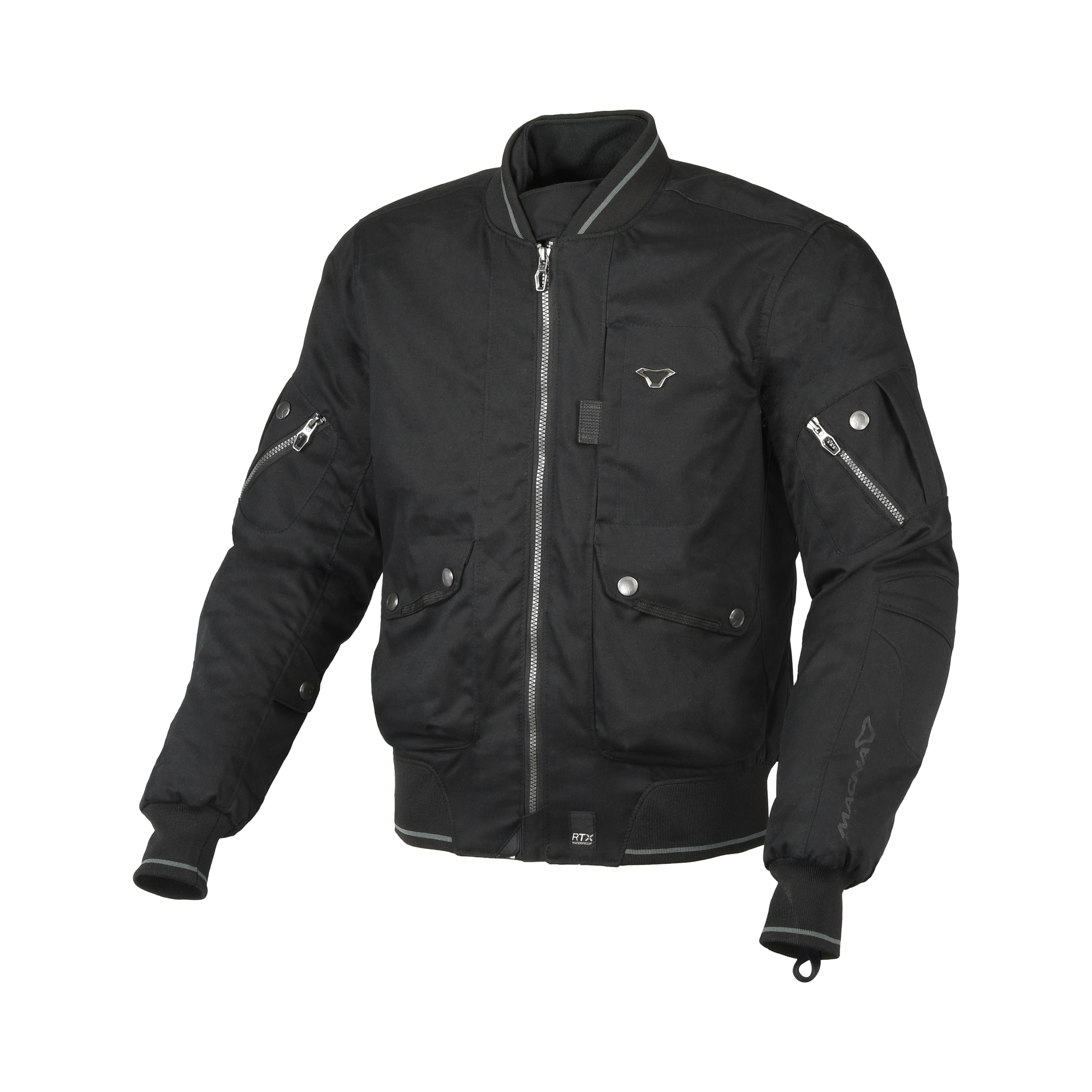 Macna Bastic Nero Opaco - Giacca Moto Bomber Urbana Impermeabile CE Classe A Uomo - vista 1