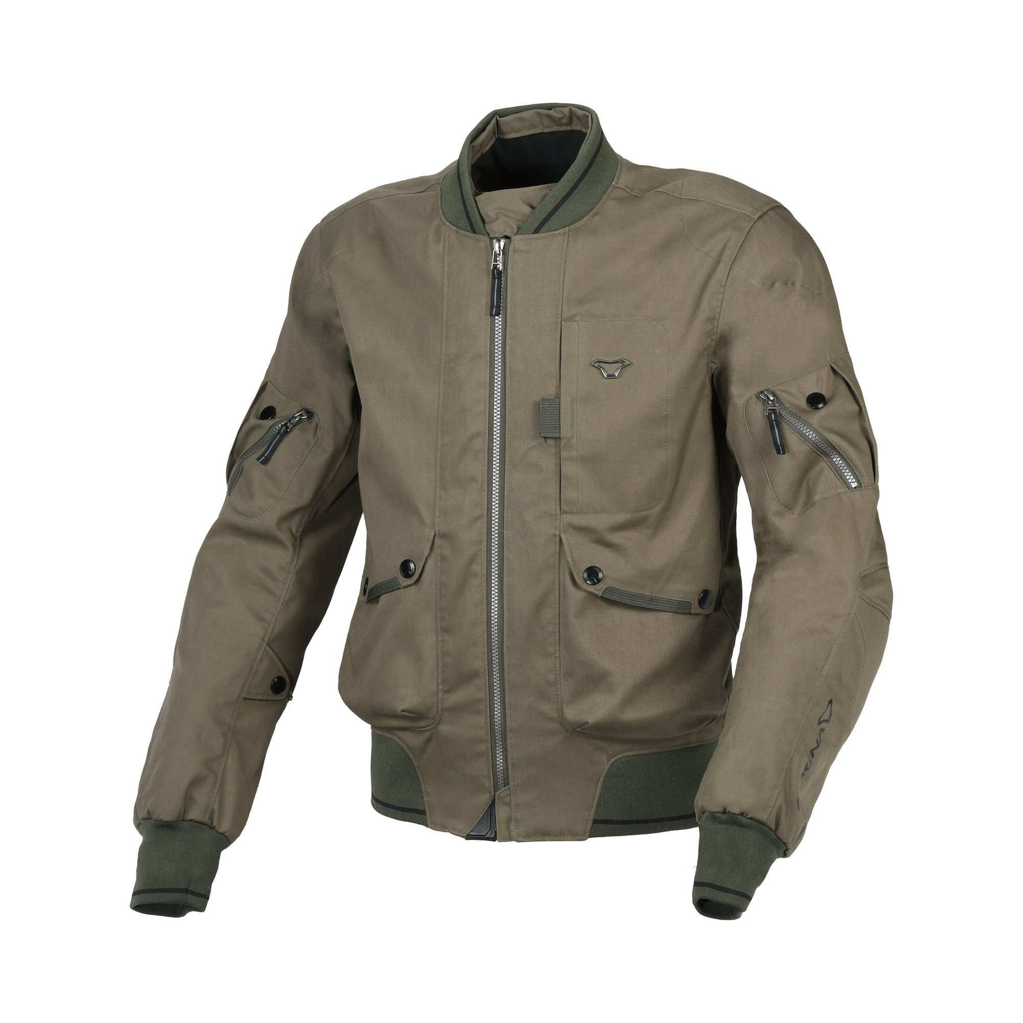 Macna Bastic Verde Scuro - Giacca Moto Bomber Urbana Impermeabile CE Classe A Uomo - vista 1
