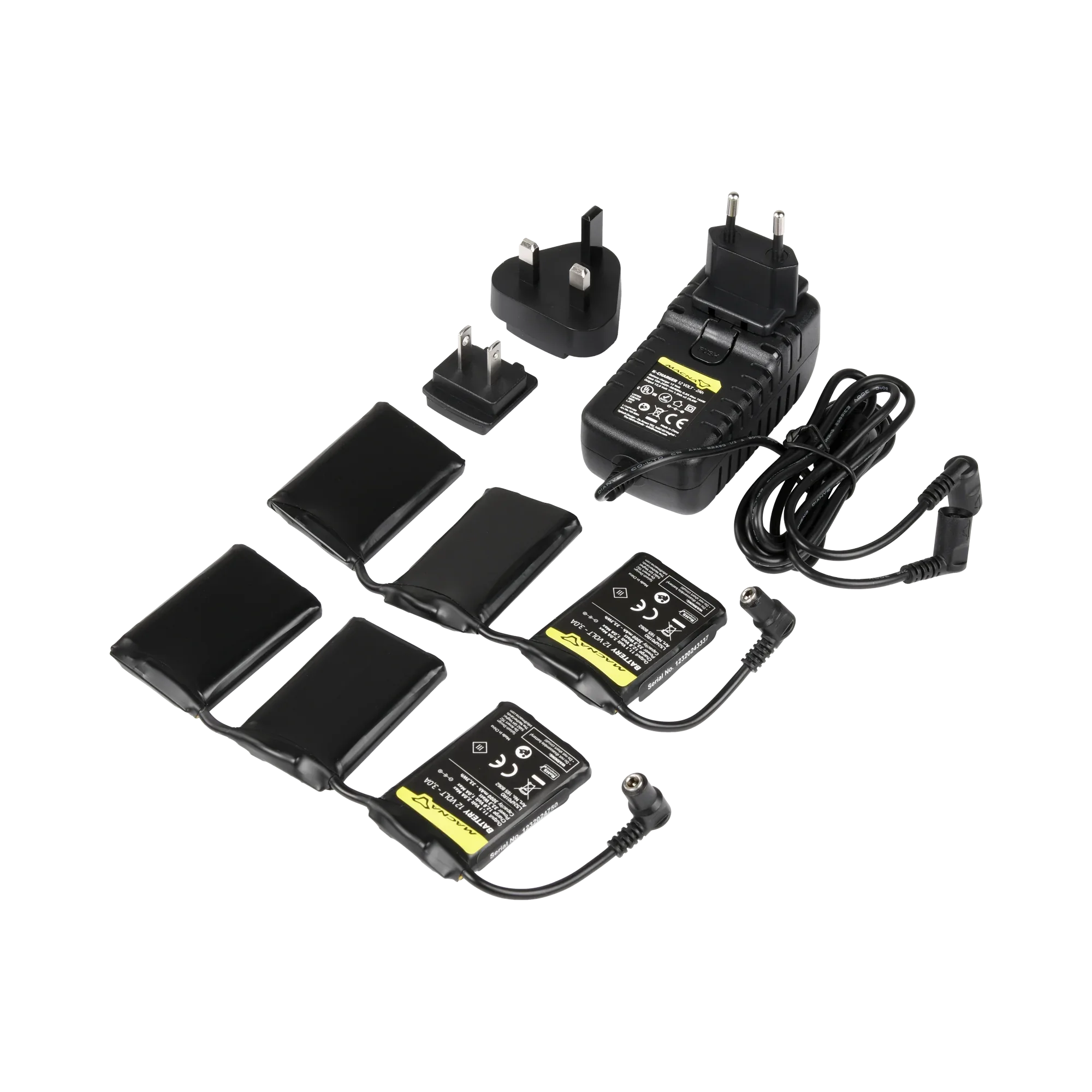 Macna Accu + Lader kit 12V 3A Kit Abbigliamento Riscaldato