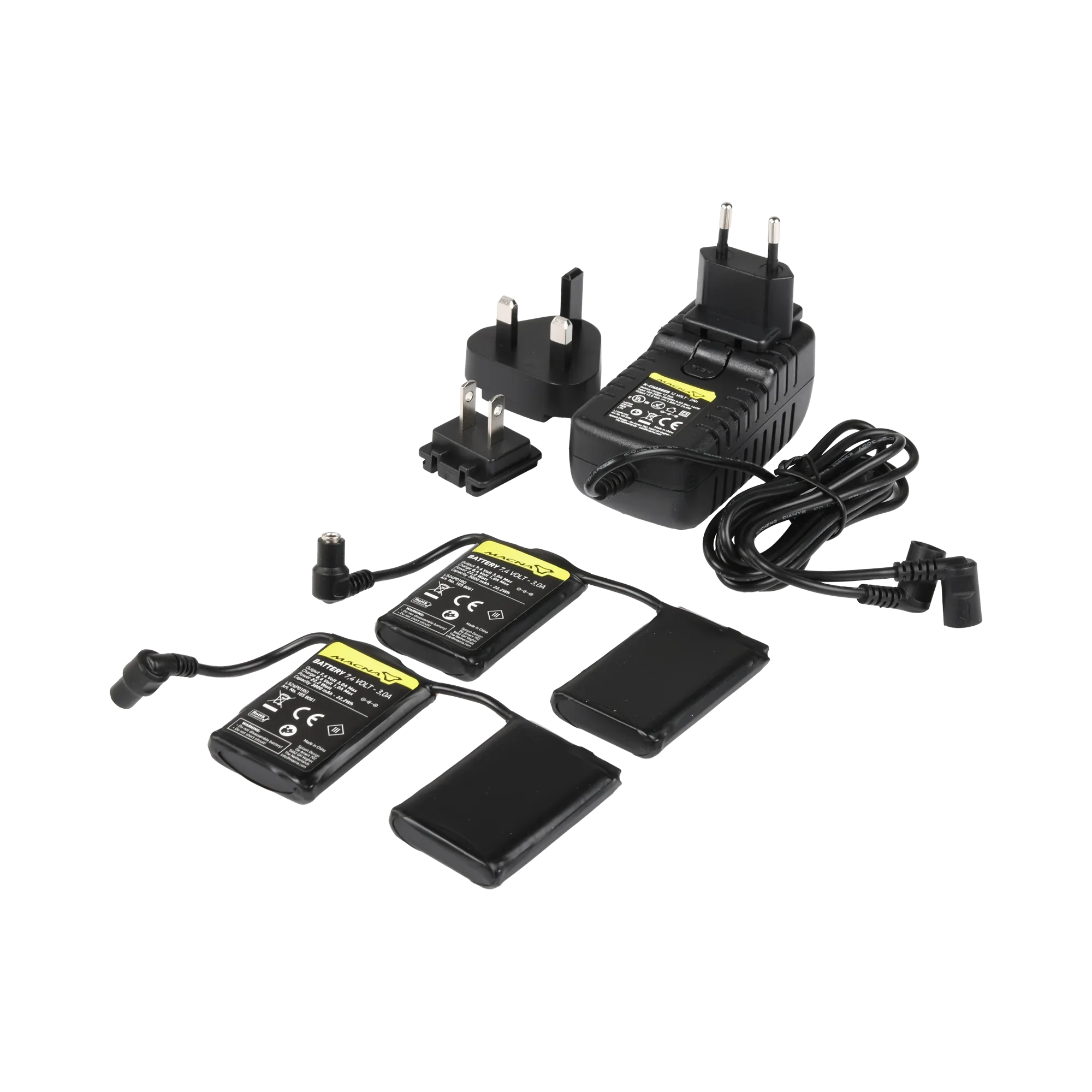 Macna Accu + Lader kit 7,4V 3A Kit Abbigliamento Riscaldato