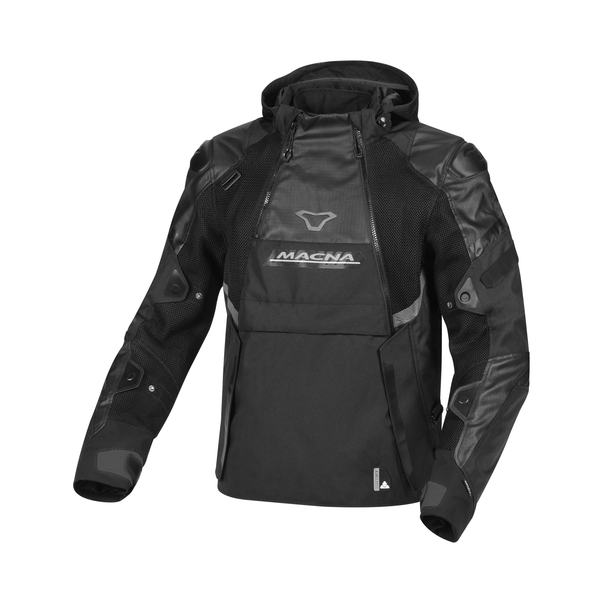 Macna Bradical Nero - Giacca Moto Estiva Anorak Impermeabile CE Classe A Uomo - vista 1