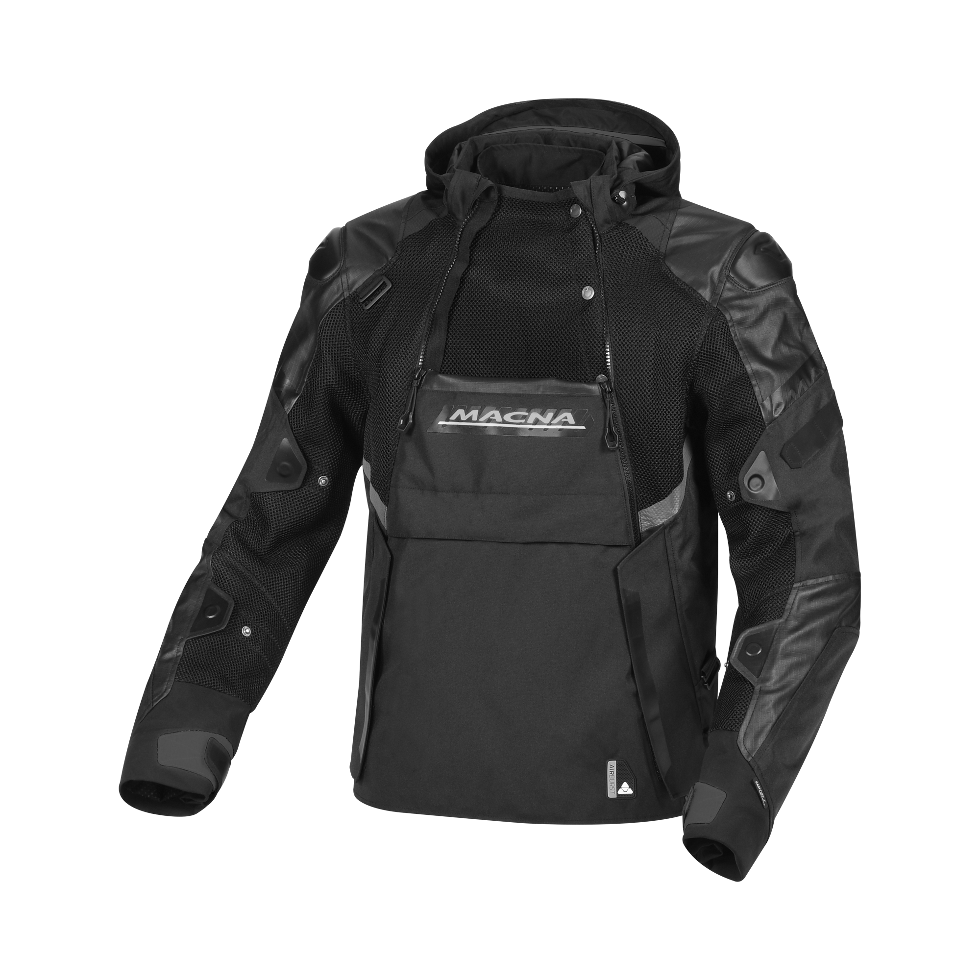 Macna Bradical Nero - Giacca Moto Estiva Anorak Impermeabile CE Classe A Uomo - vista 3