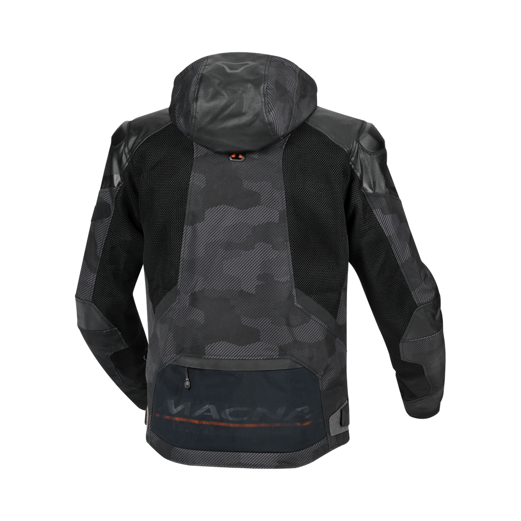 Macna Bradical Nero/Arancio - Giacca Moto Estiva Anorak Impermeabile CE Classe A Uomo - vista 2