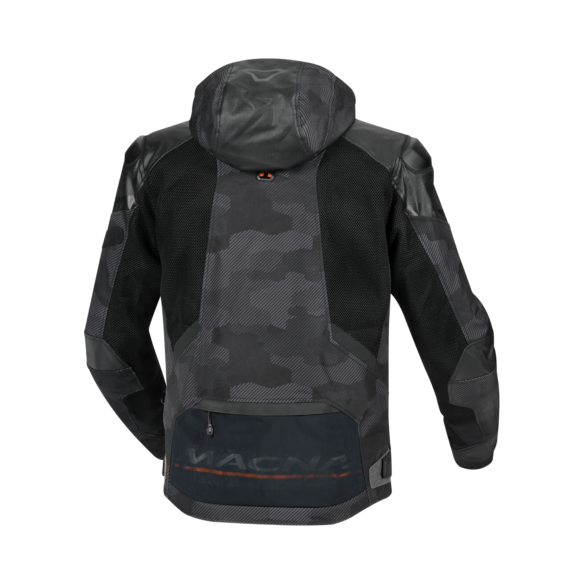 Macna Bradical Nero/Arancio - Giacca Moto Estiva Anorak Impermeabile CE Classe A Uomo - vista 2