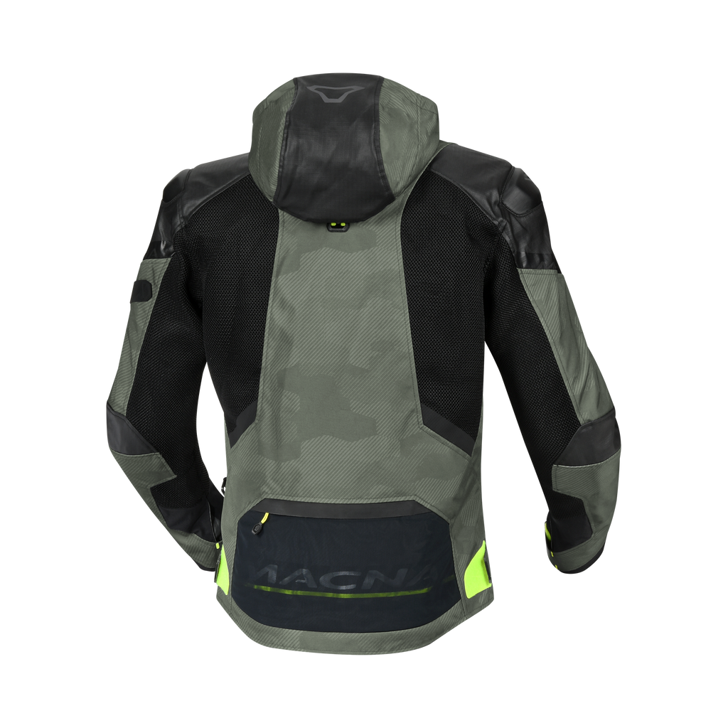 Macna Bradical Verde/Giallo - Giacca Moto Estiva Anorak Impermeabile CE Classe A Uomo - vista 2