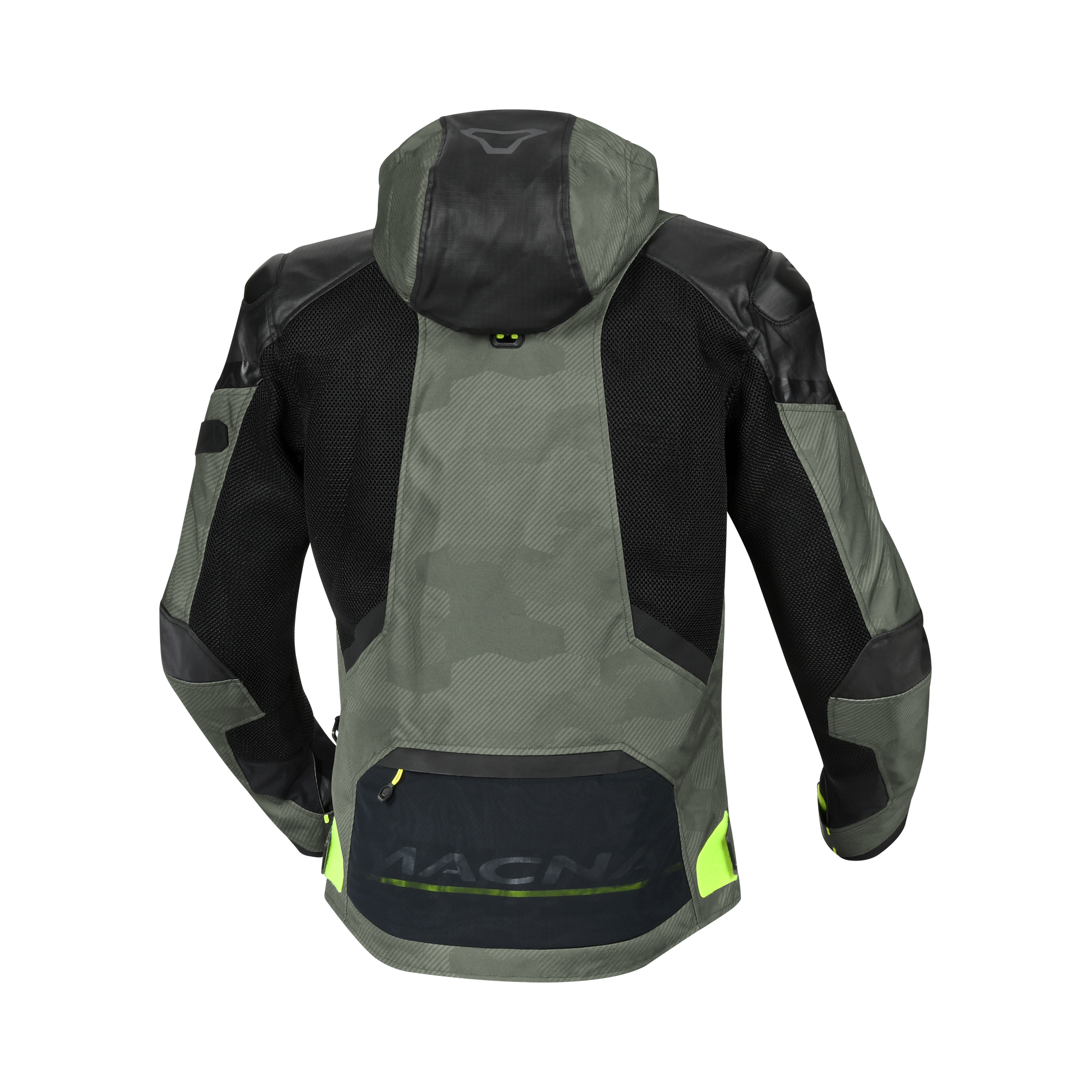 Macna Bradical Verde/Giallo - Giacca Moto Estiva Anorak Impermeabile CE Classe A Uomo - vista 2
