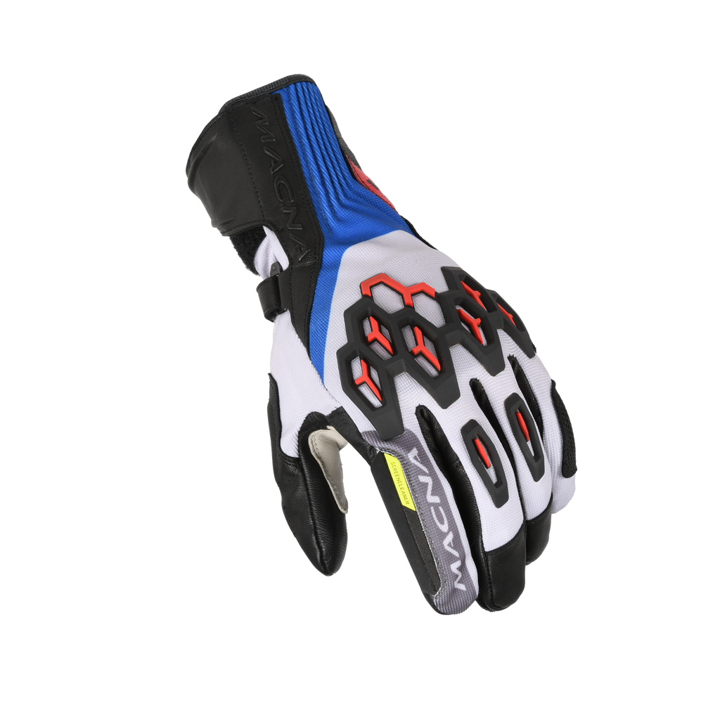 Macna Brawler RTX Bianco / Rosso guanti moto