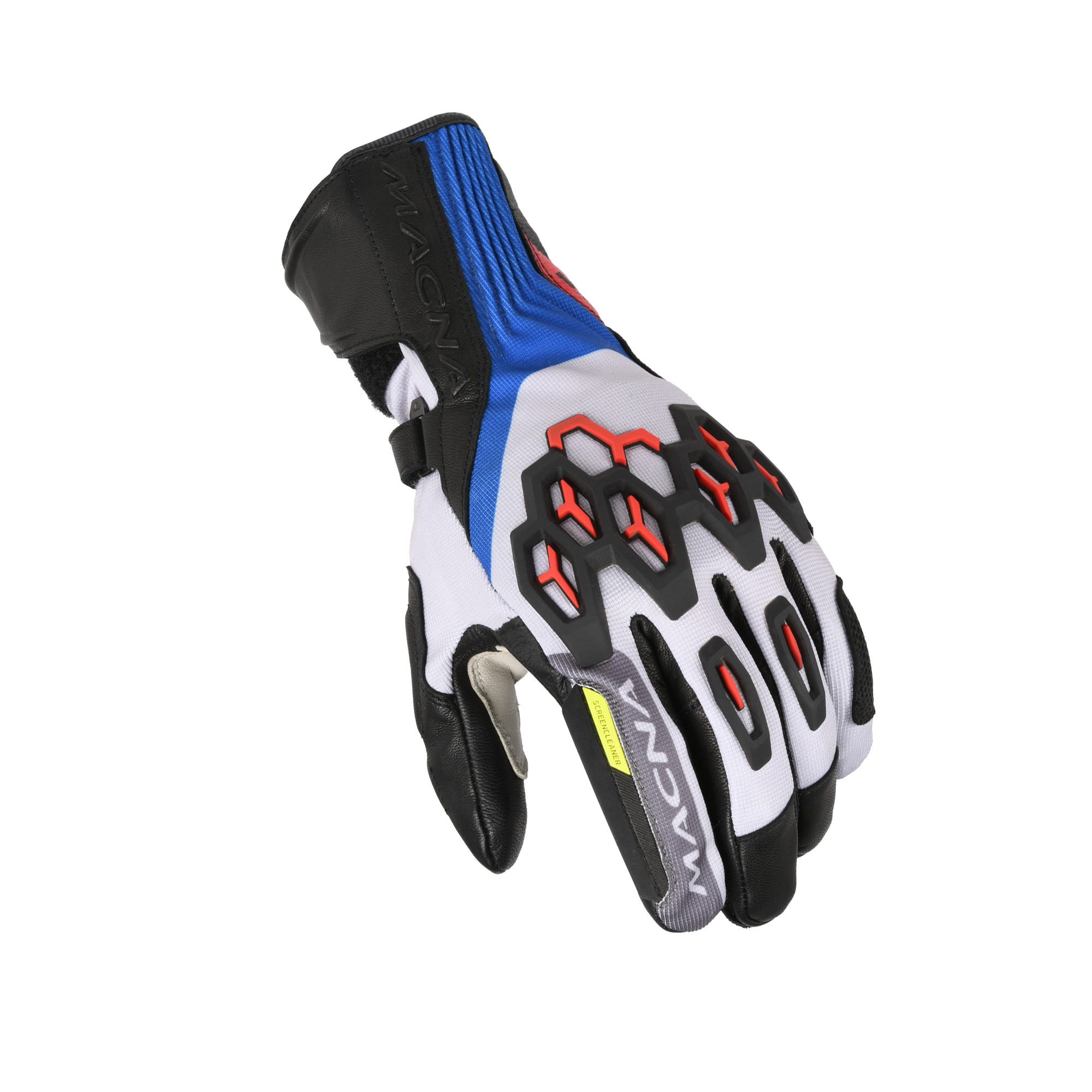 Macna Brawler RTX Bianco / Rosso guanti moto