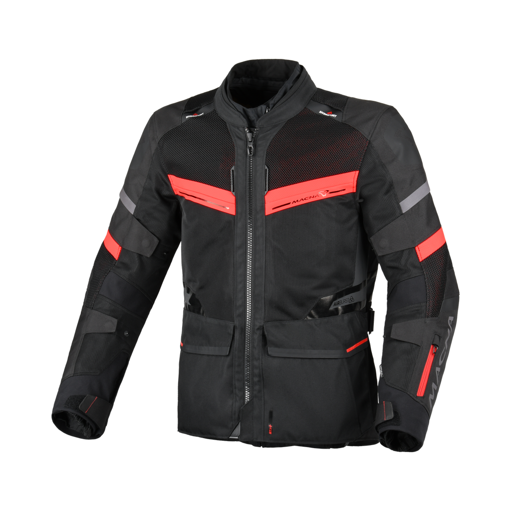 Macna Captane Nero/Rosso – Giacca Moto Touring Estiva IN&OUT