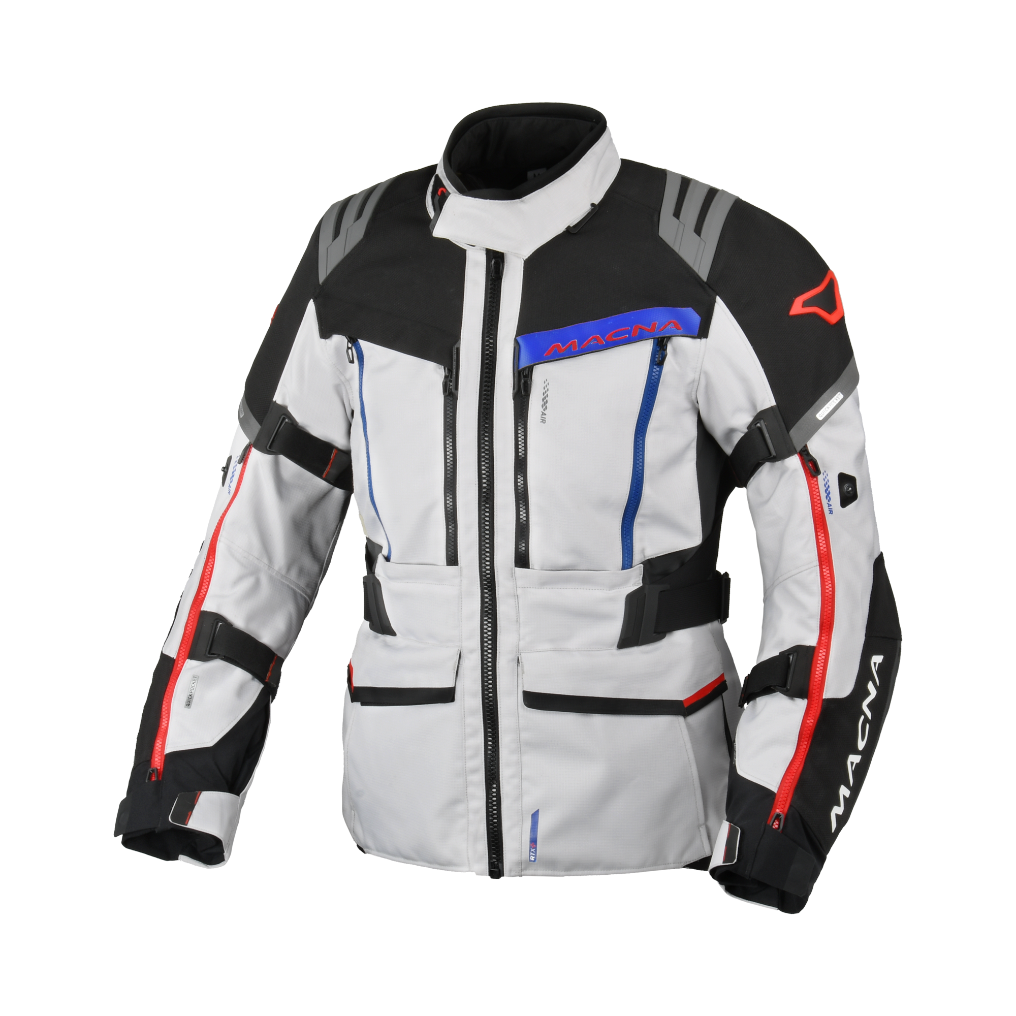 Macna Chieftane Bianco/Rosso – Giacca Moto Touring 3 Strati