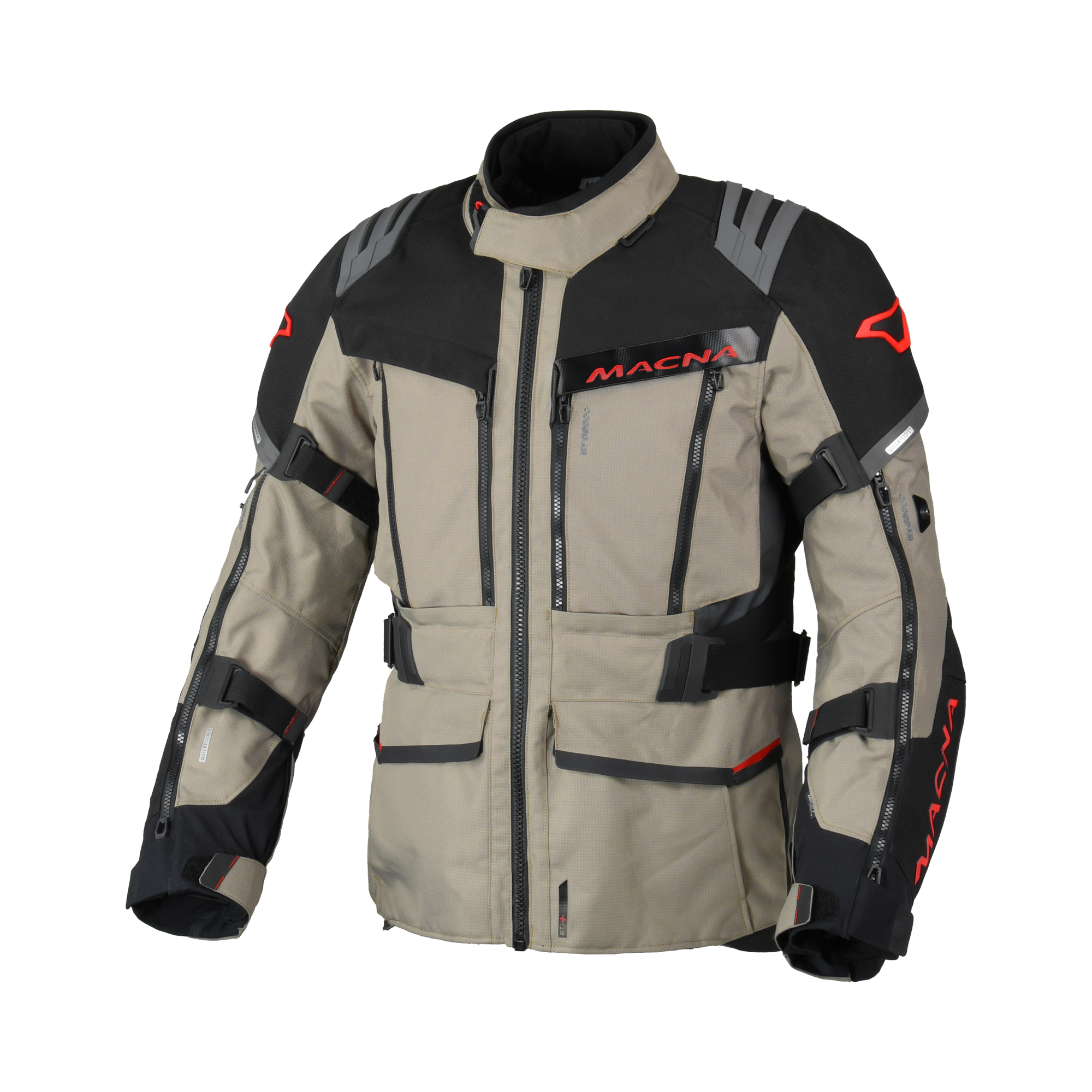 Macna Chieftane Beige/Nero – Giacca Moto Touring 3 Strati