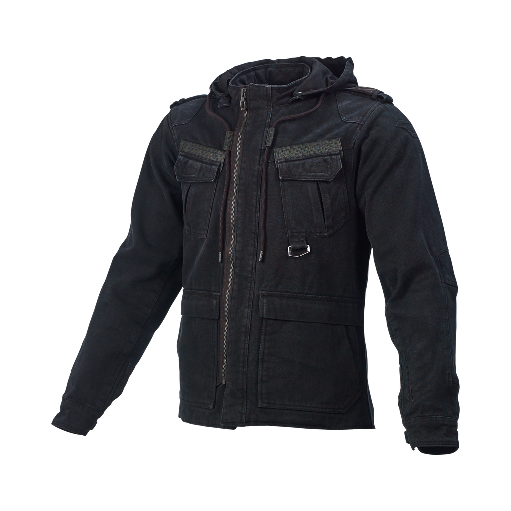 Macna Combat Nero - Giacca Moto Casual Estiva Cotone/Aramide CE Uomo - vista 1