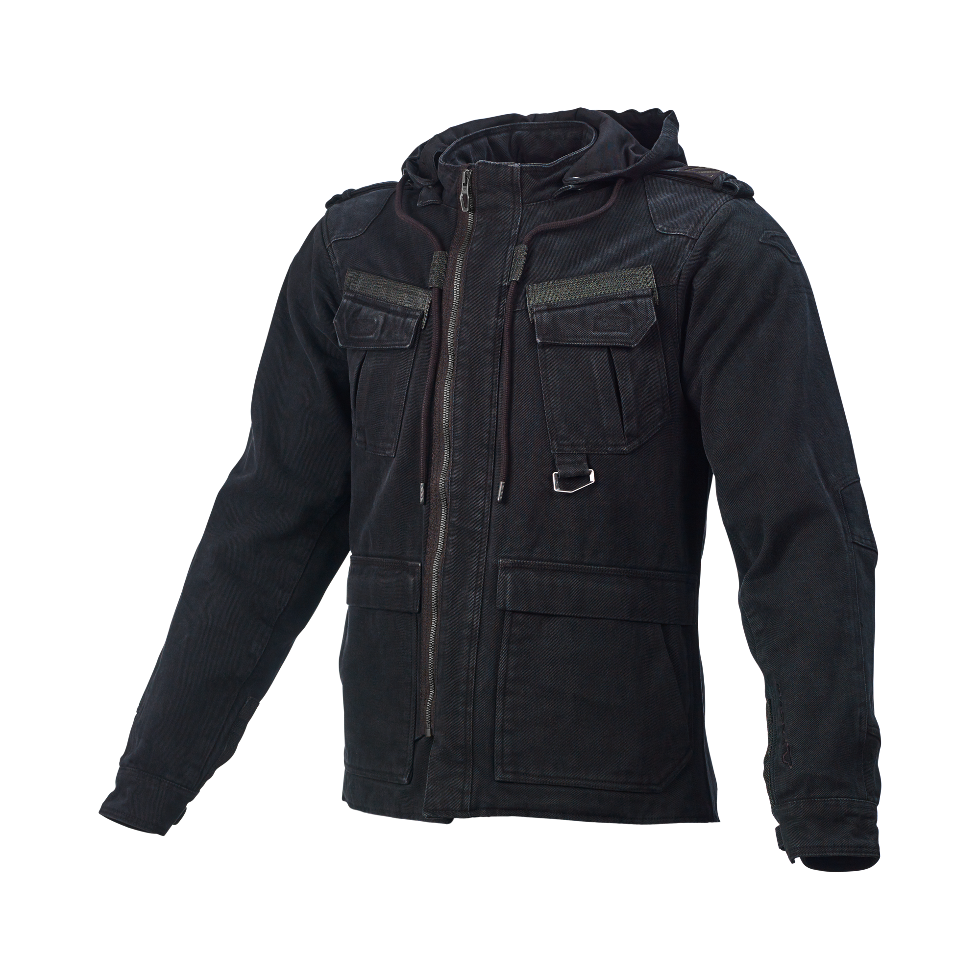 Macna Combat Nero - Giacca Moto Casual Estiva Cotone/Aramide CE Uomo - vista 1
