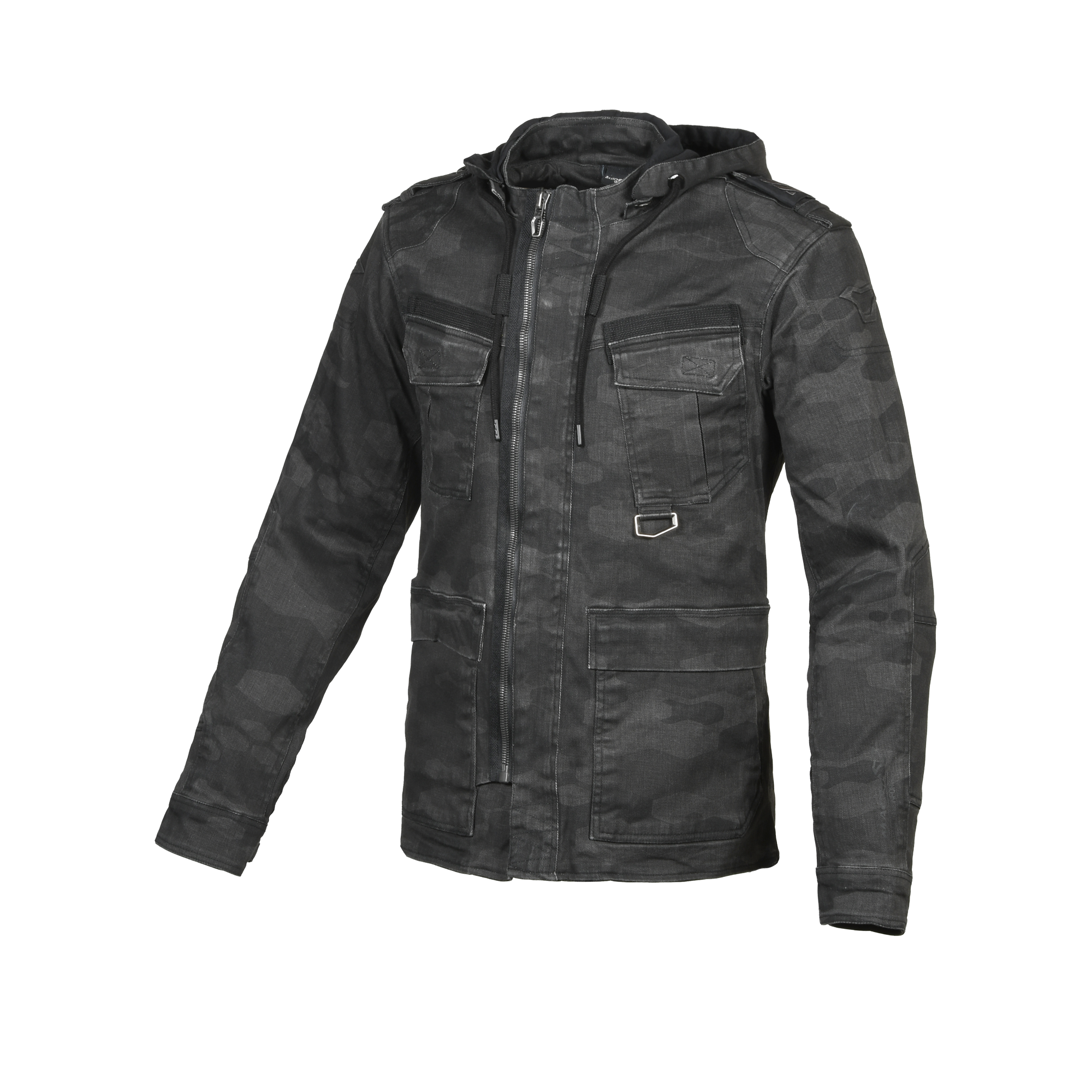 Macna Combat Grigio Scuro - Giacca Moto Casual Estiva Cotone/Aramide CE Uomo - vista 1