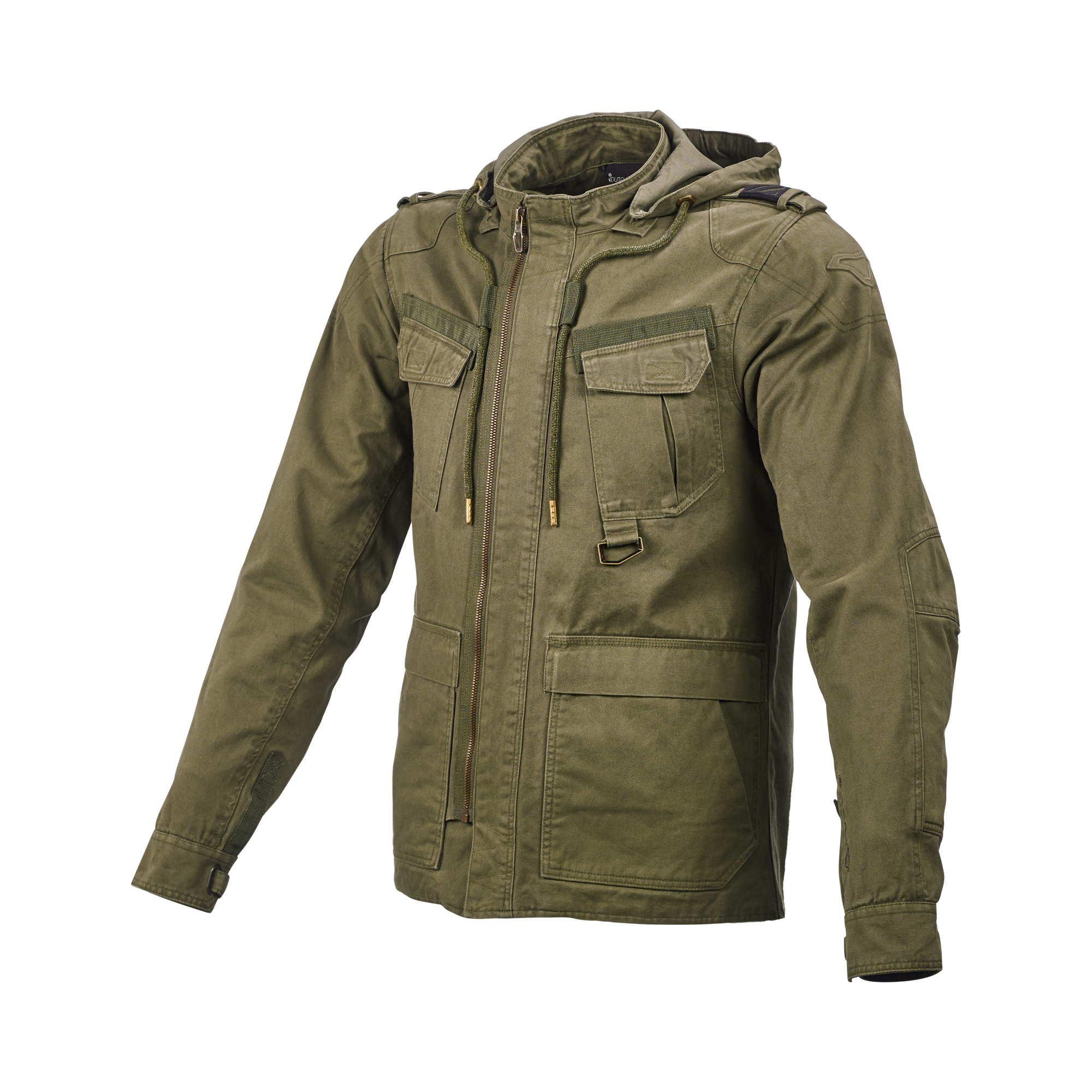 Macna Combat Verde - Giacca Moto Casual Estiva Cotone/Aramide CE Uomo - vista 1