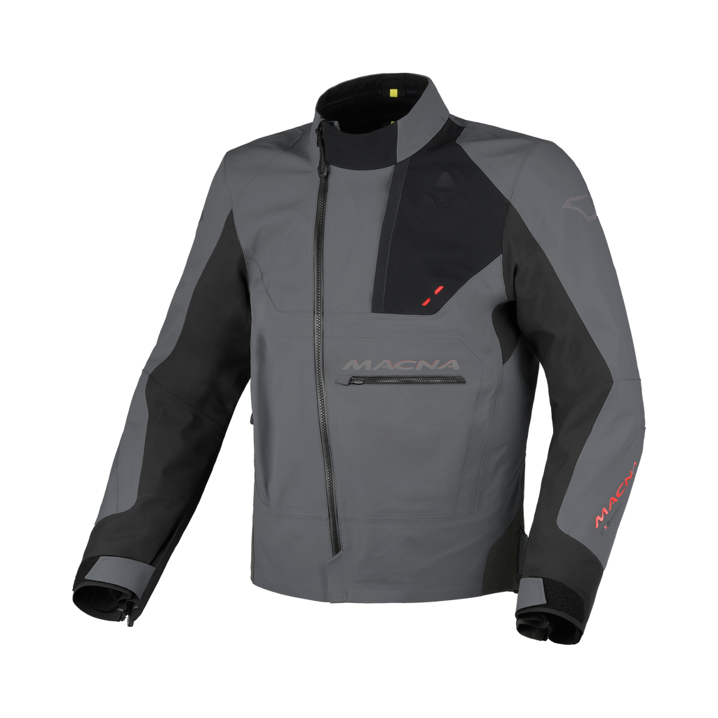 Macna Corvit Grigio/Nero - Giacca Moto Twin Shell Impermeabile Convertibile in Zaino CE Classe AA Uomo - vista 1