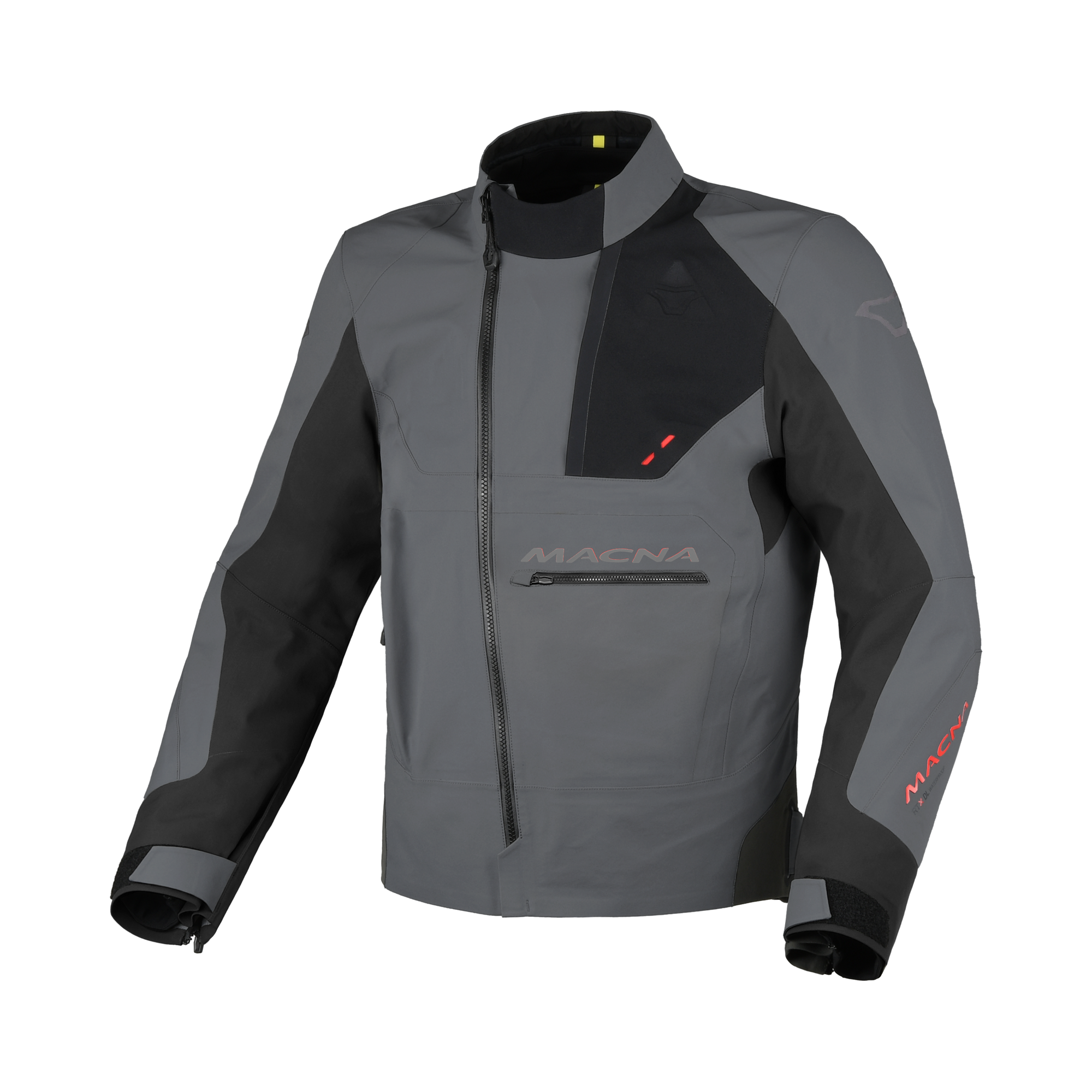 Macna Corvit Grigio/Nero - Giacca Moto Twin Shell Impermeabile Convertibile in Zaino CE Classe AA Uomo - vista 1