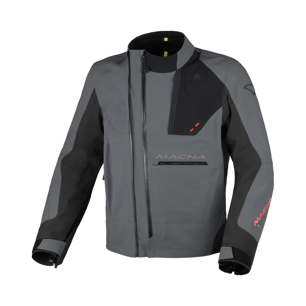 Macna Corvit Grigio/Nero - Giacca Moto Twin Shell Impermeabile Convertibile in Zaino CE Classe AA Uomo - vista 3
