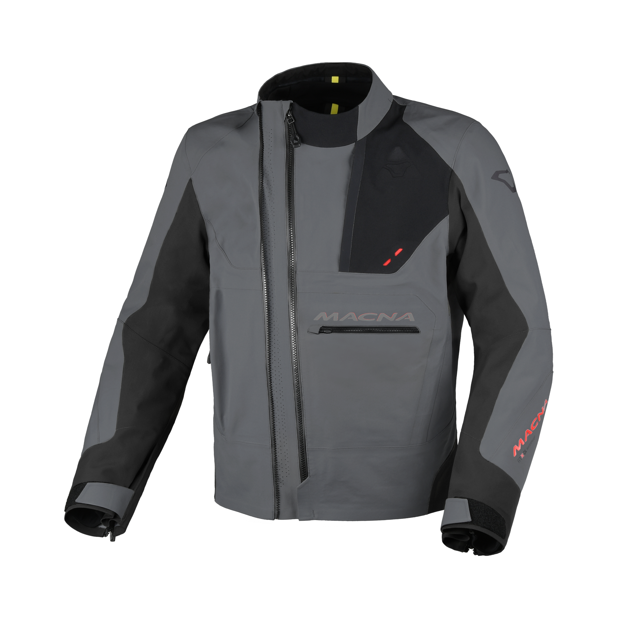 Macna Corvit Grigio/Nero - Giacca Moto Twin Shell Impermeabile Convertibile in Zaino CE Classe AA Uomo - vista 3