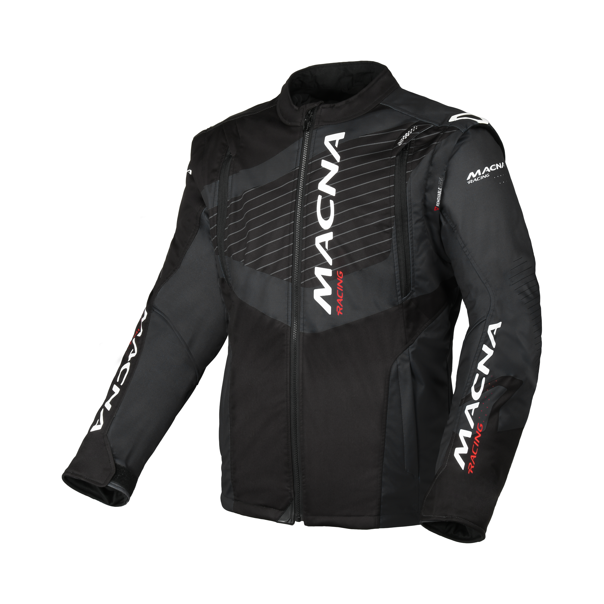 Macna Crest Nero – Giacca Guscio Esterno Moto Adventure/Enduro Ventilata CE Classe B Uomo - vista 1