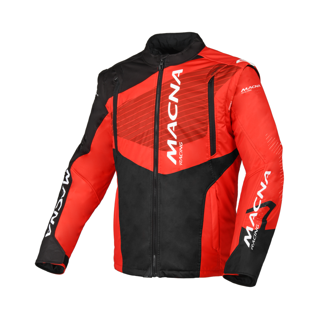 Macna Crest Nero/Rosso – Giacca Guscio Esterno Moto Adventure/Enduro Ventilata CE Classe B Uomo - vista 1