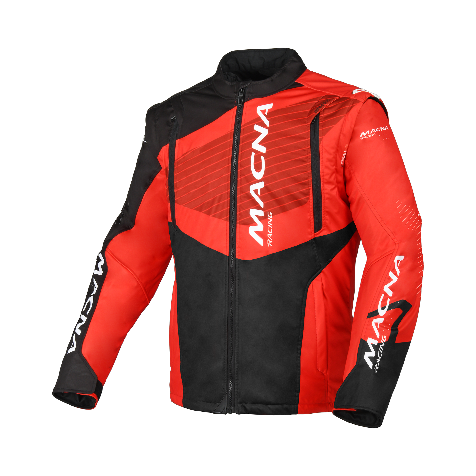 Macna Crest Nero/Rosso – Giacca Guscio Esterno Moto Adventure/Enduro Ventilata CE Classe B Uomo - vista 1