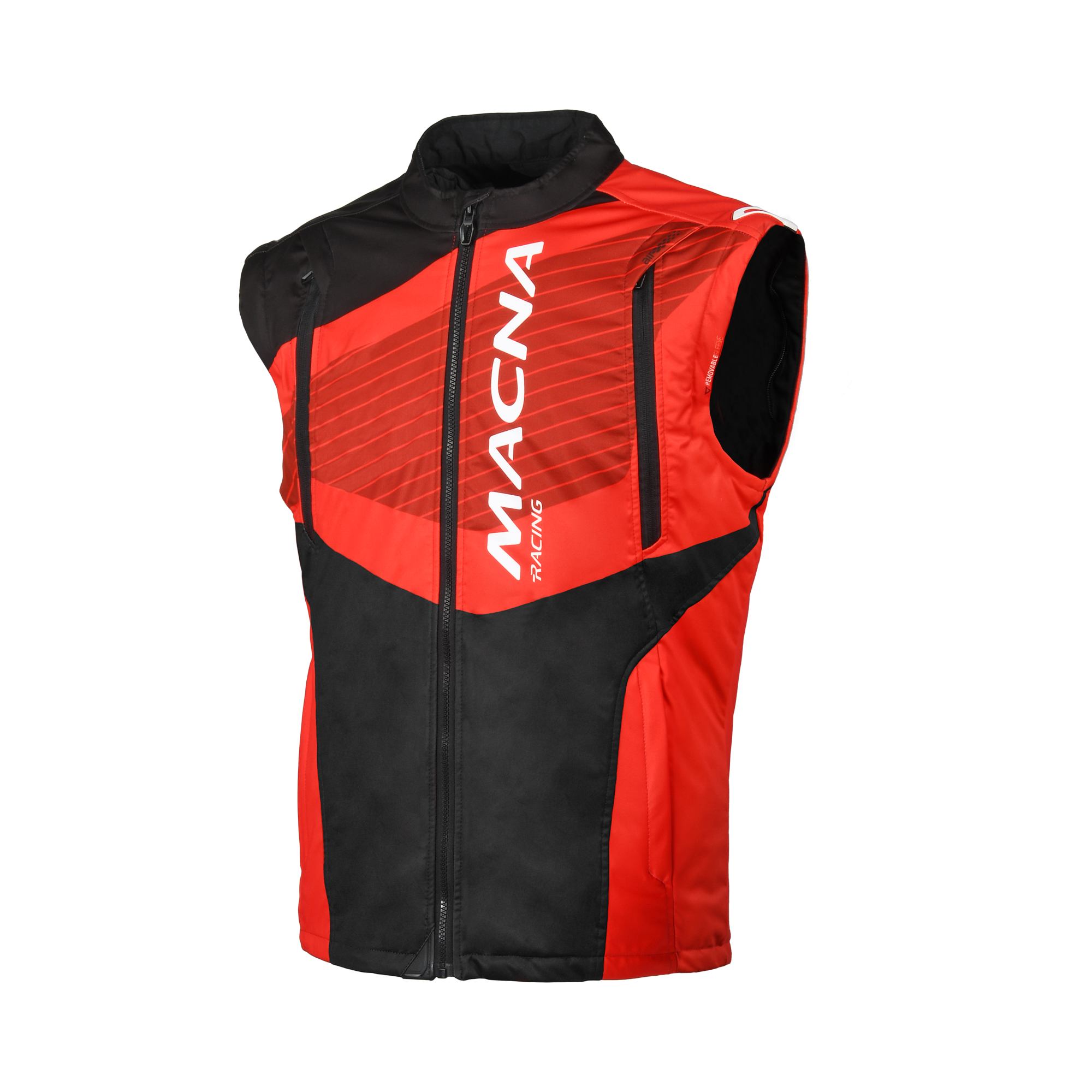 Macna Crest Nero/Rosso – Giacca Guscio Esterno Moto Adventure/Enduro Ventilata CE Classe B Uomo - vista 3