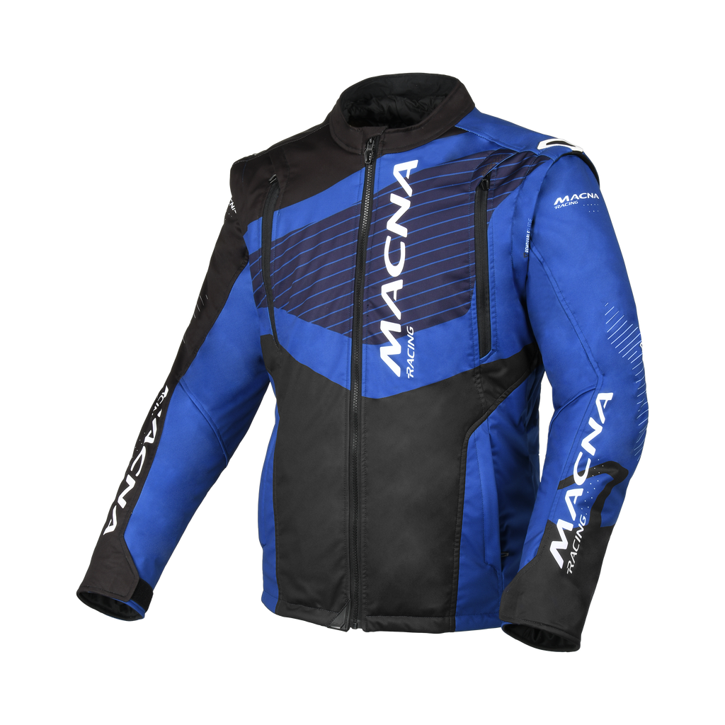 Macna Crest Nero/Blu – Giacca Guscio Esterno Moto Adventure/Enduro Ventilata CE Classe B Uomo - vista 1