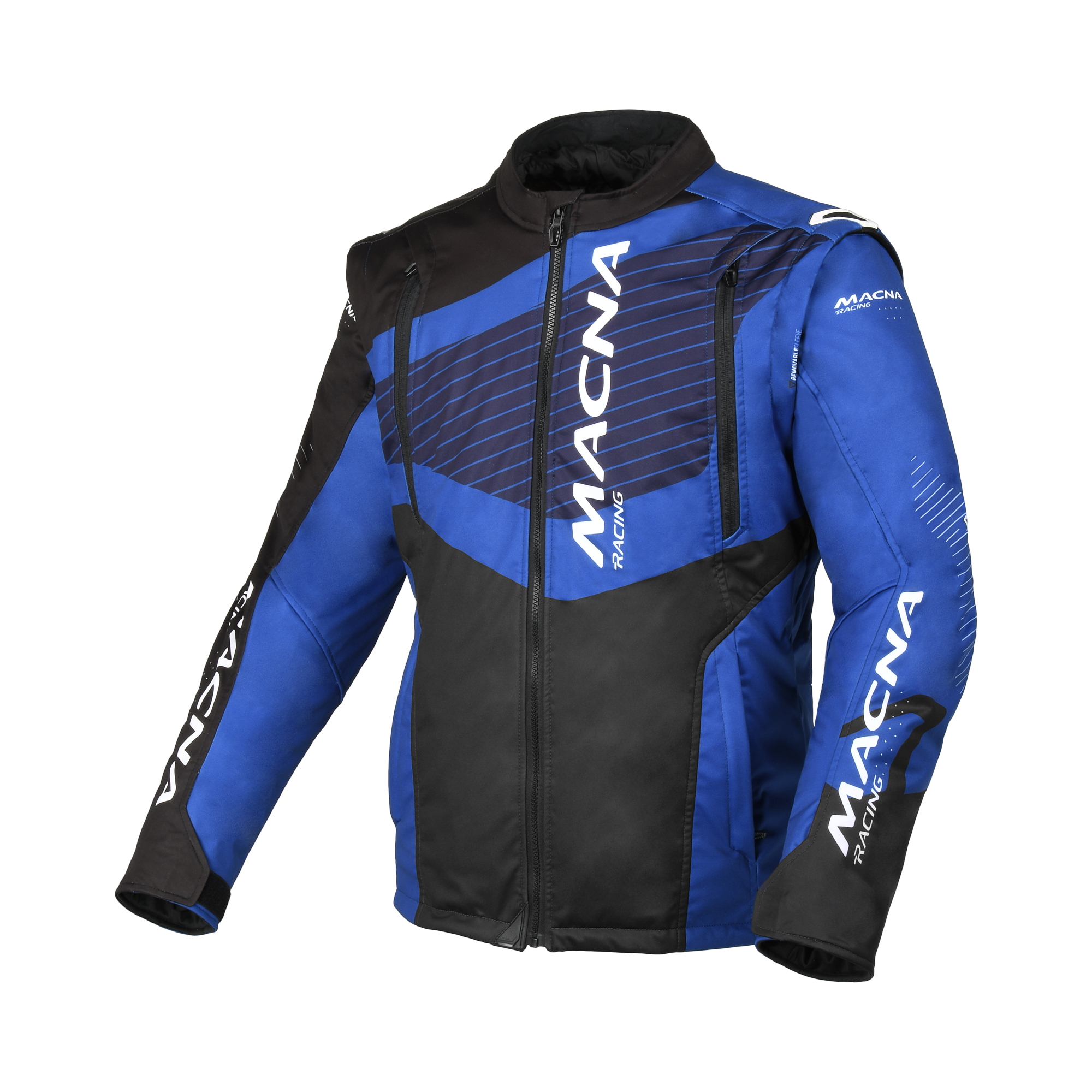Macna Crest Nero/Blu – Giacca Guscio Esterno Moto Adventure/Enduro Ventilata CE Classe B Uomo - vista 1