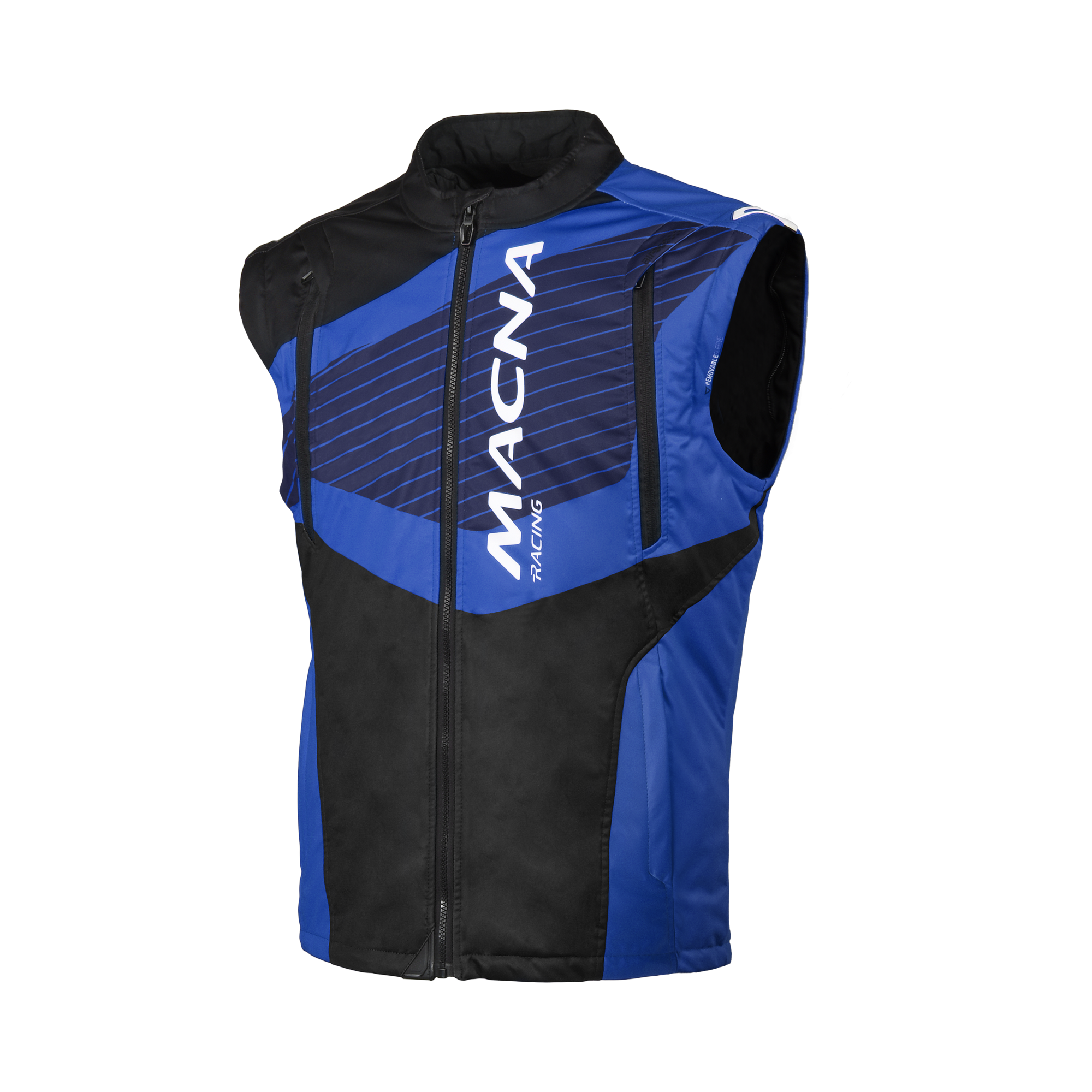 Macna Crest Nero/Blu – Giacca Guscio Esterno Moto Adventure/Enduro Ventilata CE Classe B Uomo - vista 3