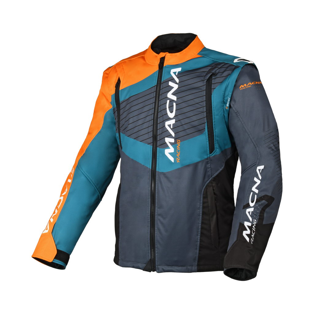 Macna Crest Arancione/Grigio – Giacca Guscio Esterno Moto Adventure/Enduro Ventilata CE Classe B Uomo - vista 1
