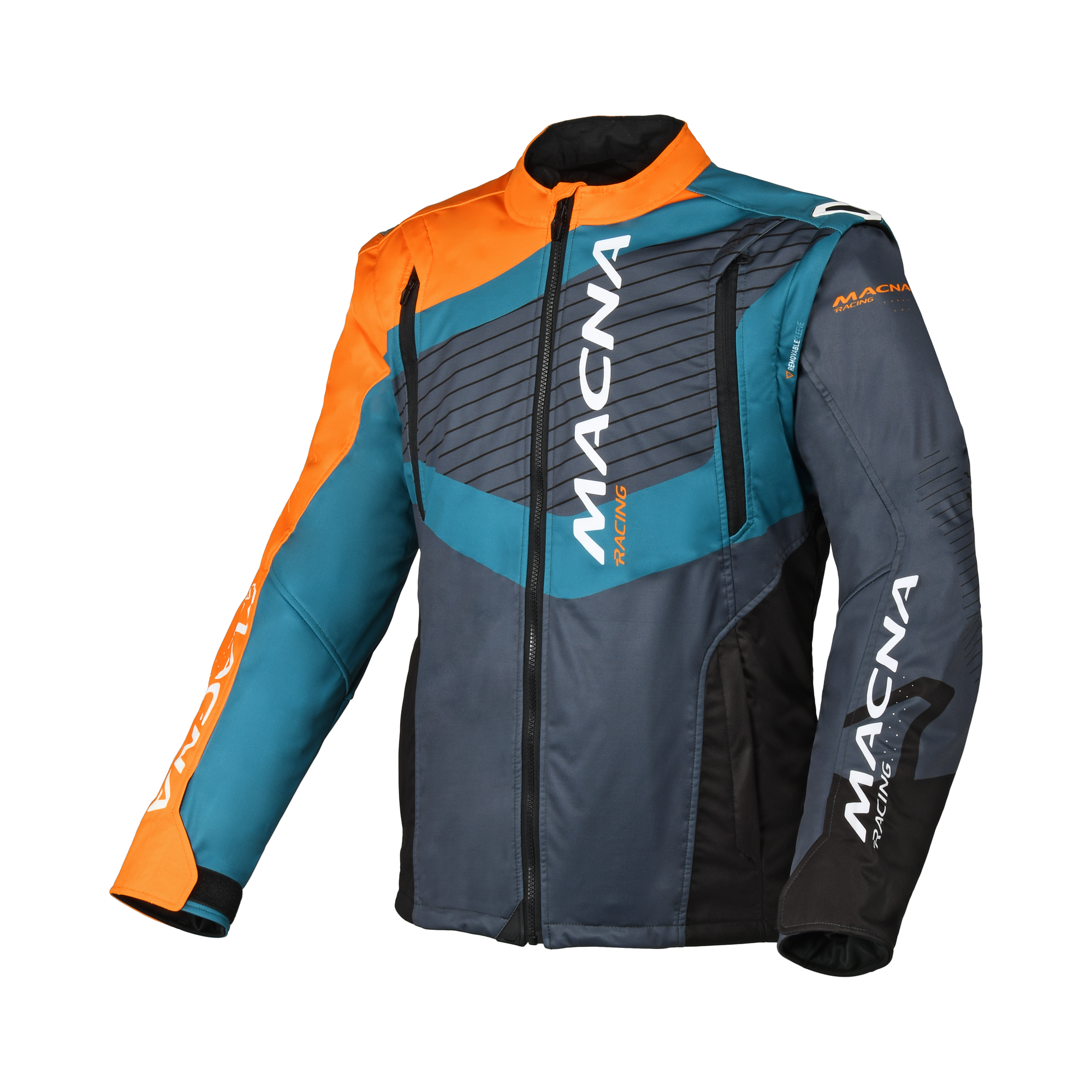 Macna Crest Arancione/Grigio – Giacca Guscio Esterno Moto Adventure/Enduro Ventilata CE Classe B Uomo - vista 1