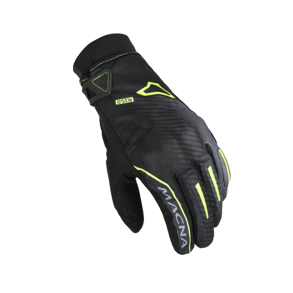 Macna Crew RTX Nero/Giallo – Guanti Moto Impermeabili CE Uomo – vista 1