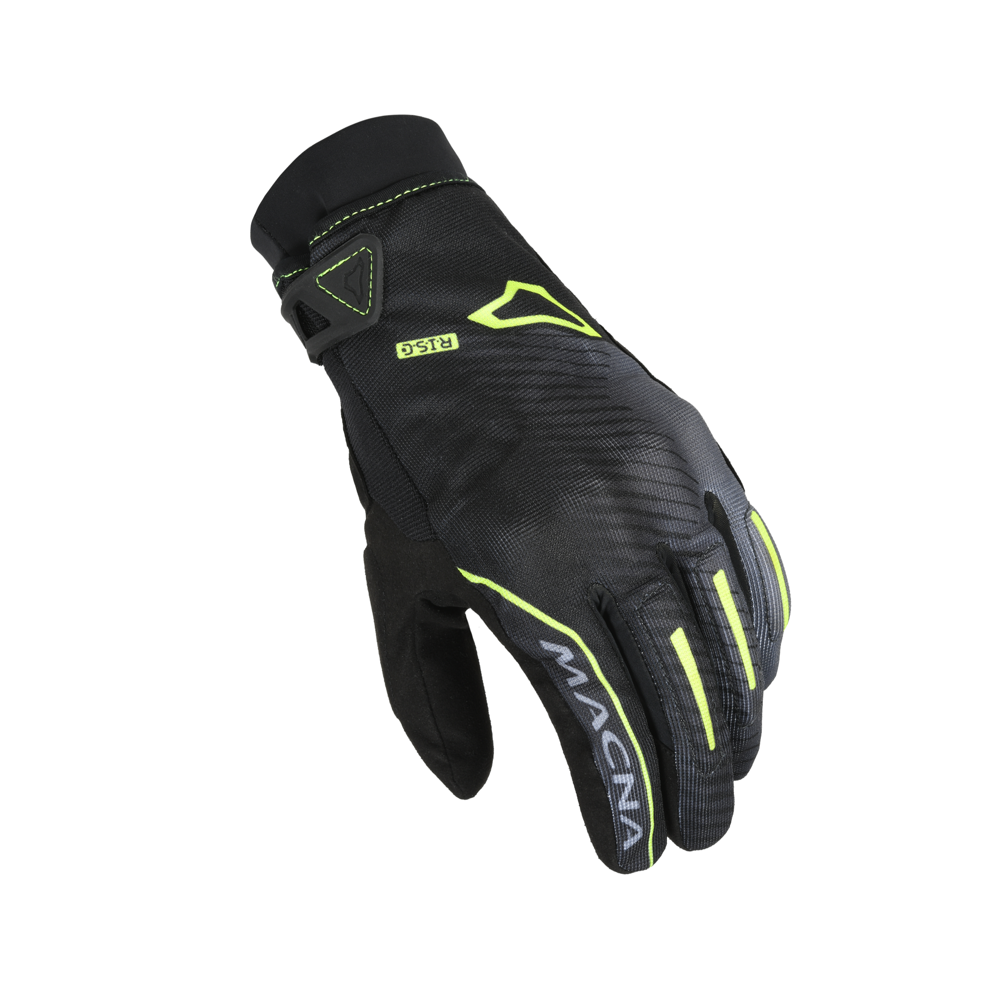 Macna Crew RTX Nero/Giallo – Guanti Moto Impermeabili CE Uomo – vista 1