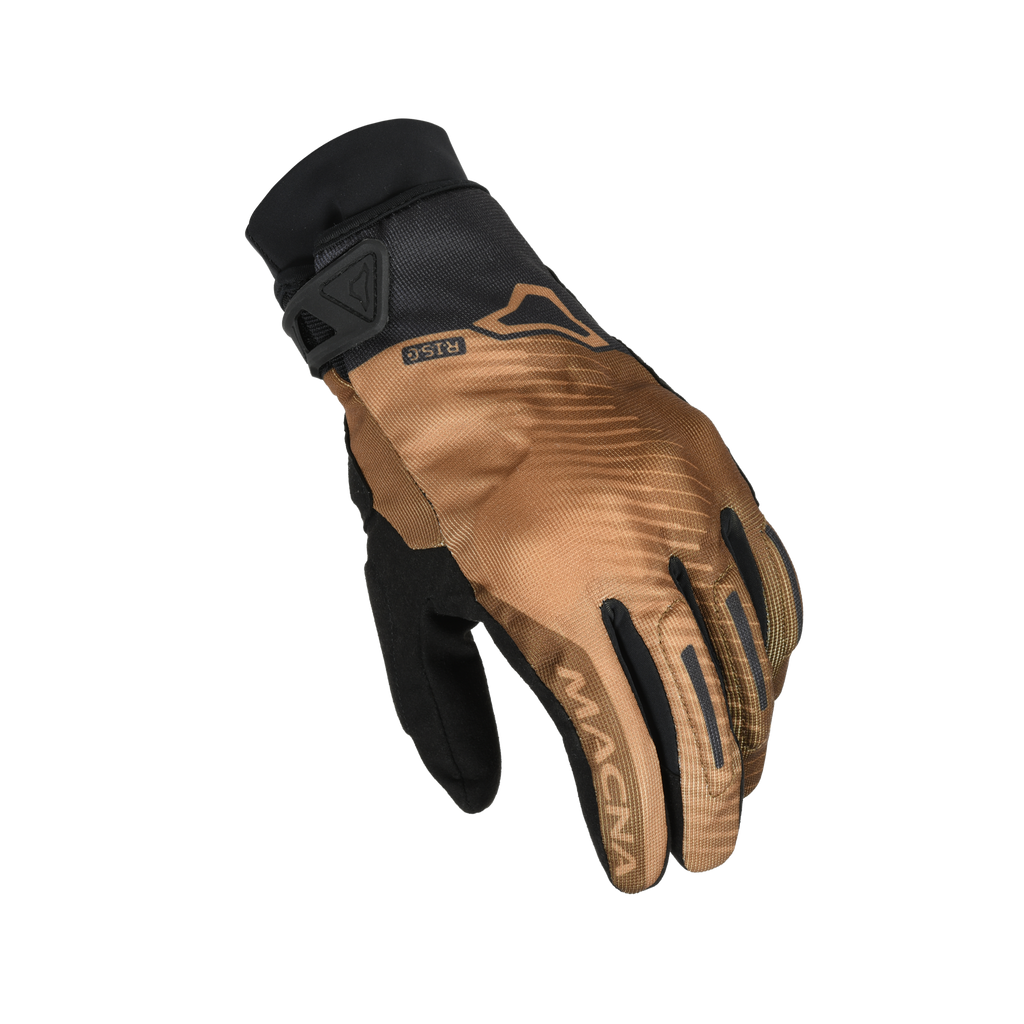 Macna Crew RTX Taupe/Nero – Guanti Moto Impermeabili CE Uomo – vista 1