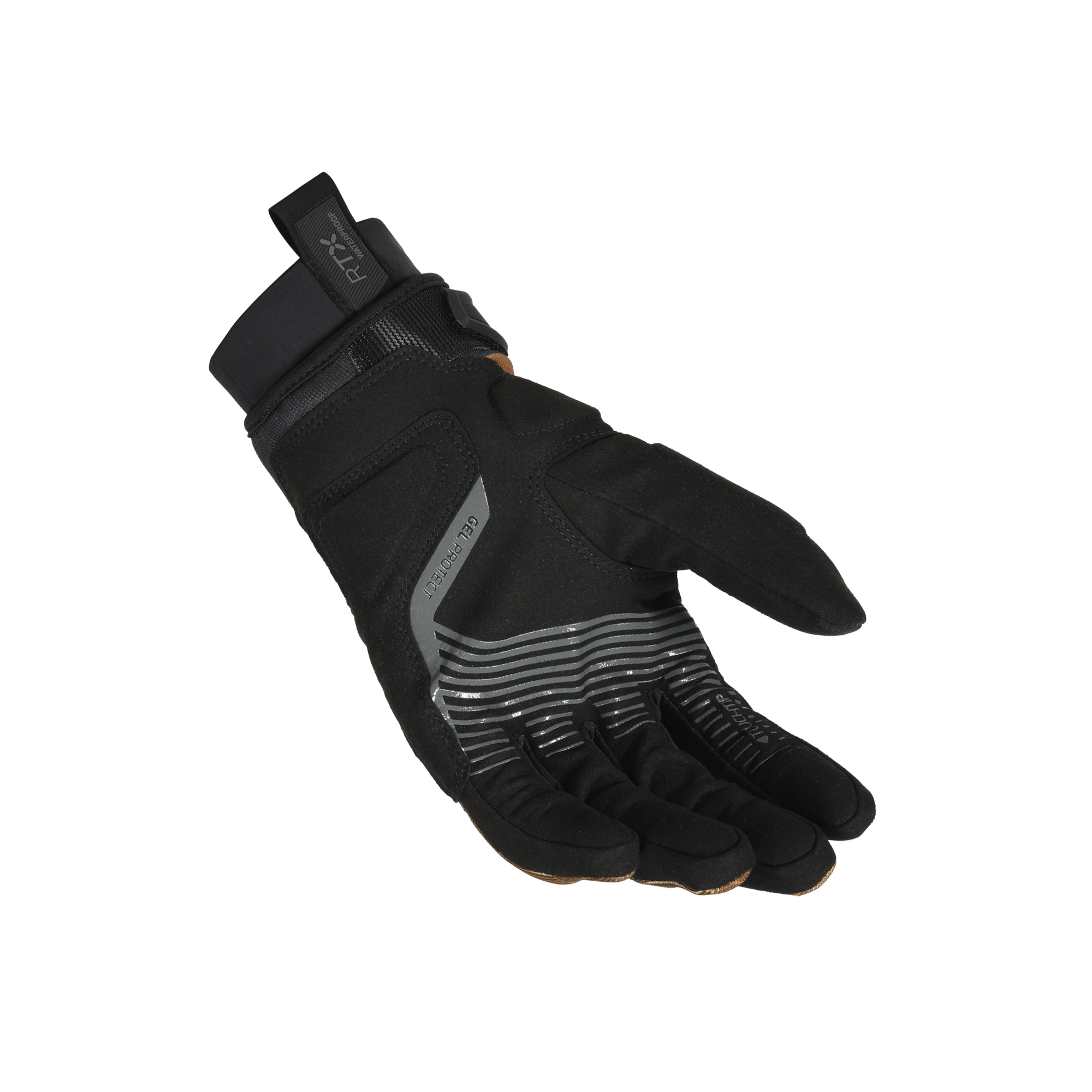 Macna Crew RTX Taupe/Nero – Guanti Moto Impermeabili CE Uomo – vista 2