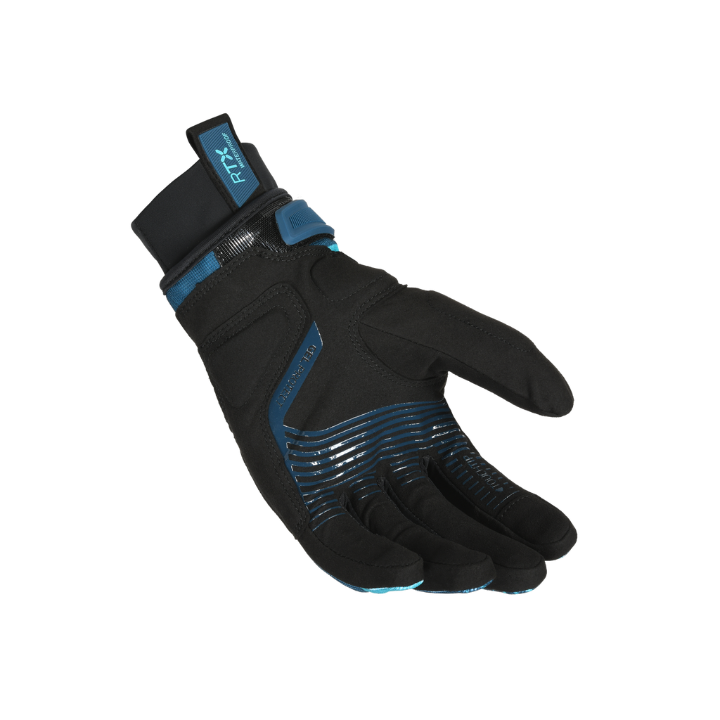 Macna Crew RTX Donna Nero/Blu – Guanti Moto Impermeabili CE Donna – vista 2