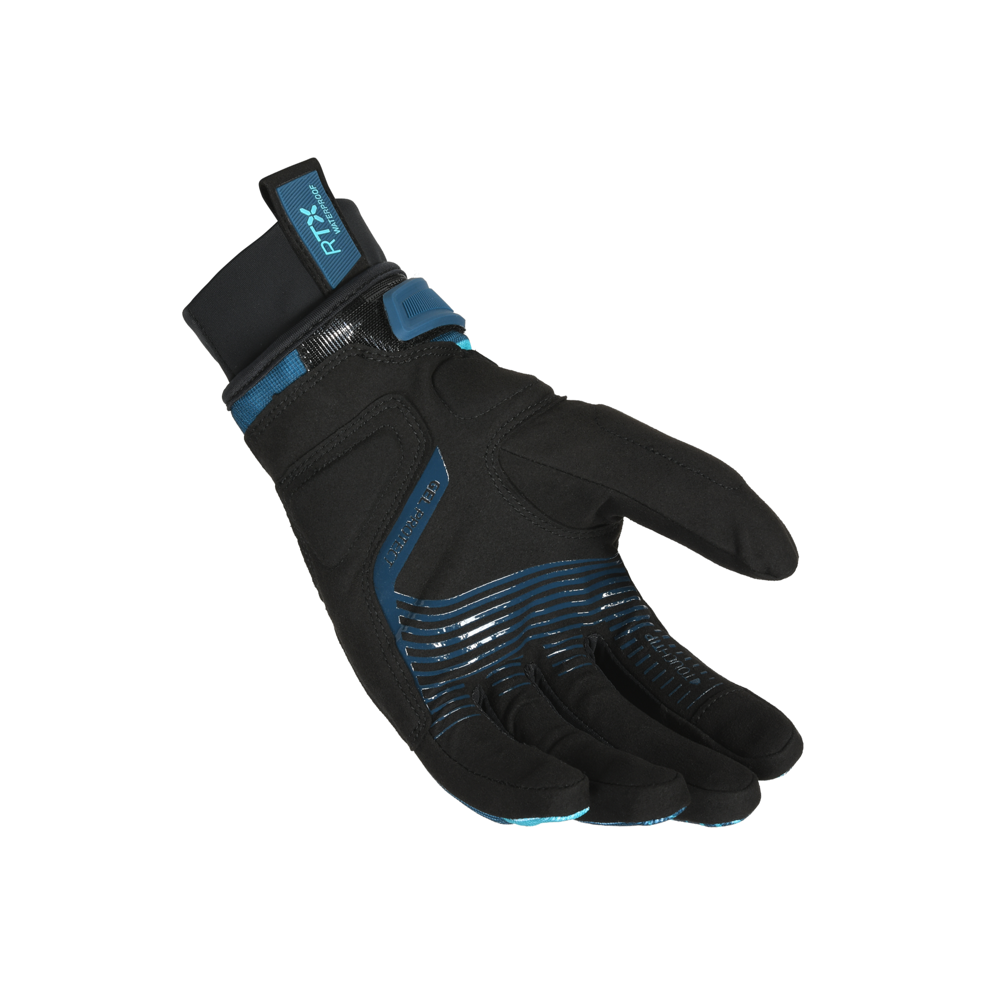 Macna Crew RTX Donna Nero/Blu – Guanti Moto Impermeabili CE Donna – vista 2
