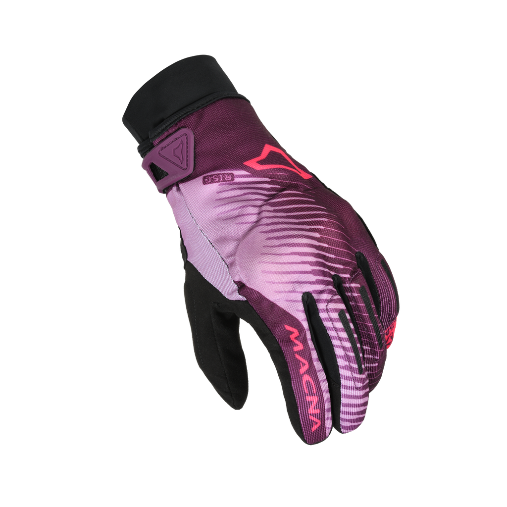 Macna Crew RTX Donna Nero/Viola – Guanti Moto Impermeabili CE Donna – vista 1